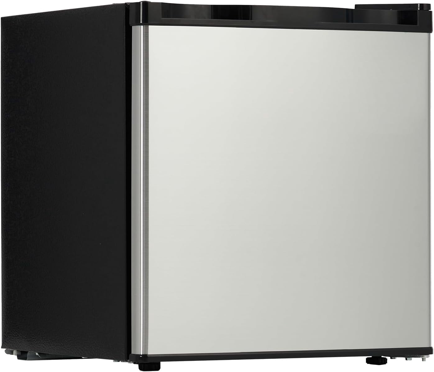 1.6 Cu.Ft Mini Fridge with Freezer, Compact Refrigerator with Single Stainless steel Door, Adjustable Thermostat, Mini Refrigerator for Kichten, Apartment, Bedroom, Office