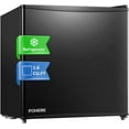 thumbnail image 1 of 1.6 Cu.ft Mini Fridge for Bedroom with Freezer, Small Compact Single Door Refrigerator, 7-Level Adjustable Thermostat, Black, 1 of 13