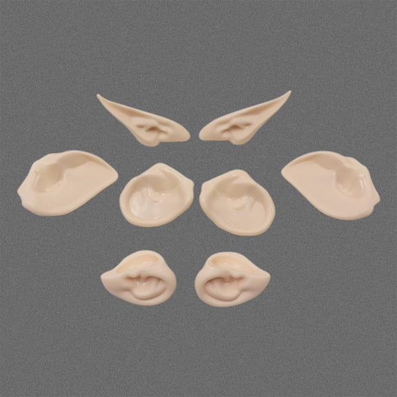 1/6 Doll Replacement Parts - Resin Ears with Reusable Set, for RBL DIY Making Accessories and Supplies