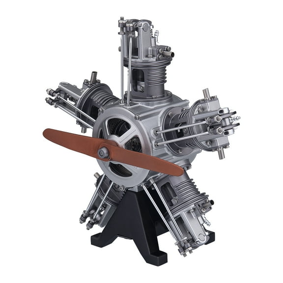 1:6 Five-Cylinder Radial Engine Model Kit, 250+ Piece Metal Motorized DIY STEM Building Set for Ages 12+, DM116