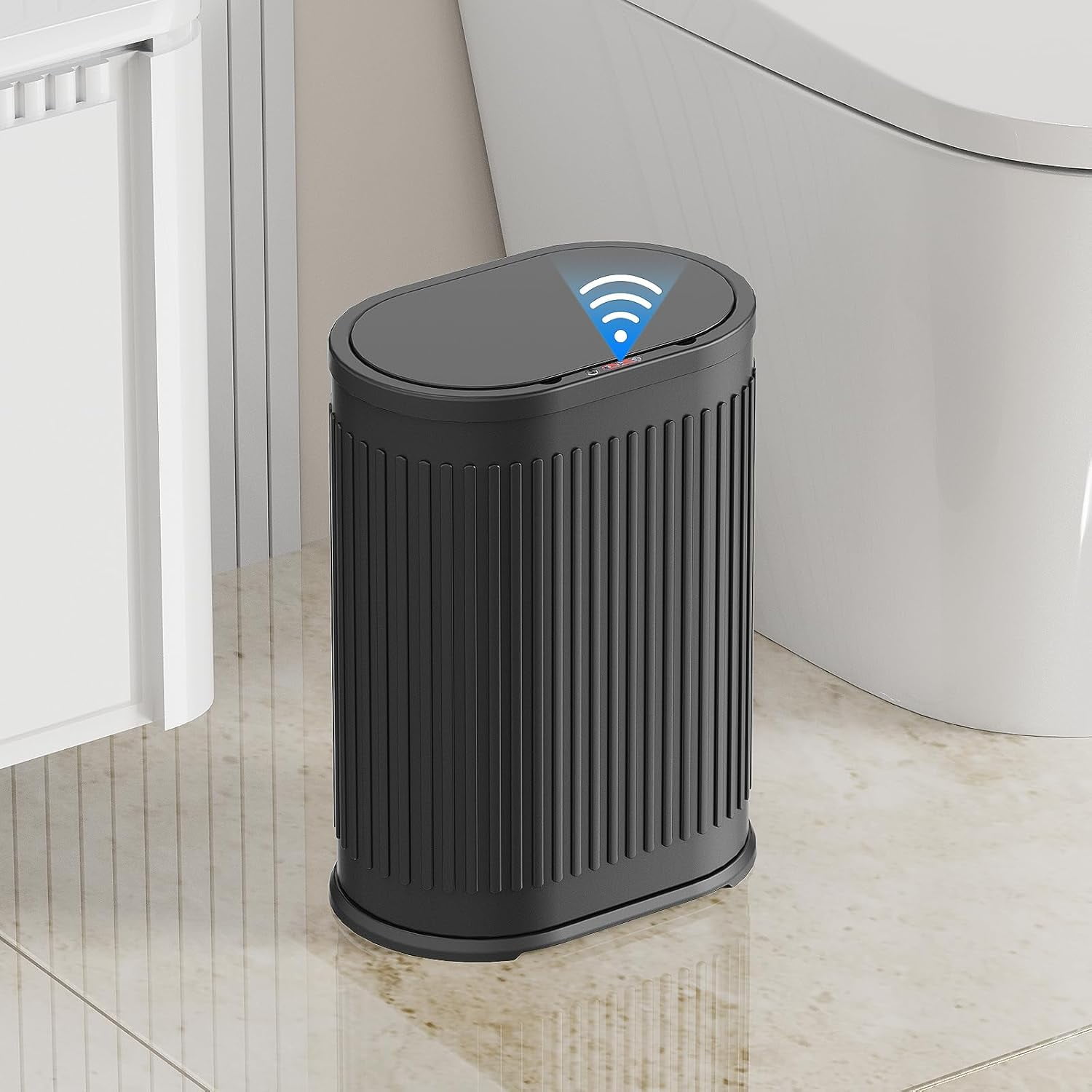 Garbage Cans For Kitchen URALFA Motion Sensor Trash Can With Lid, 3 Gallon / 11 L Pukomc Trash Can Garbage Cans For Kitchen URALFA Motion Sensor Trash Can With Lid, 3 Gallon / 11 L Pukomc Trash Can