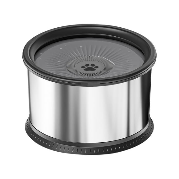 1.6 Gallon Dog Water Bowl, 6.5L/221oz Stainless Steel No Spill Water Bowl for Large Dogs, Super Large Capacity Splash Proof Pet Slow Water Feeder with Anti-Slip Mat for Mess Drinkers