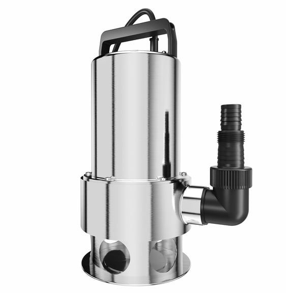 1.6 HP Stainless Steel 5500 GPH Submersible Sump Pump, Portable Electric Water Draining Pump for Efficient Clean and Dirty Water Transfer in Pool, Hot Tub, Pond, Basement and Water Tank