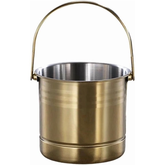 1.6 Liters Thickened Stainless Steel Ice Bucket Black Metal For Wine Beer Beverage Chilling Bar Home KTV