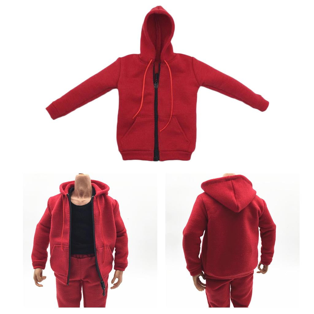 تسوق 1/12 Scale Action Figures Clothes Male And Female Dolls Red Hoodie  اونلاين