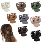 1.6" Matte Small Double Row Teeth Hair Clips for Women - Strong Hold Jaw Clamps for Thin, Fine or Thick Hair