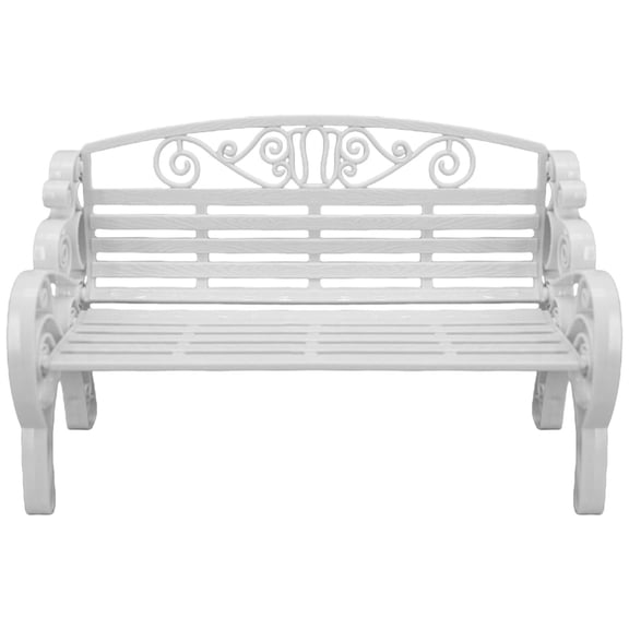 1:6 Miniature Garden Bench,Dollhouse Furniture 1:6 Scale Miniature Modern Styled Garden Patio Park Bench Garden Decor(White) — LAILLSH