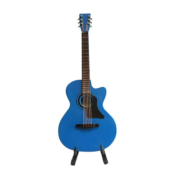 1:6 Miniature Guitar with Stand and Case toy for Dollhouse Accessories