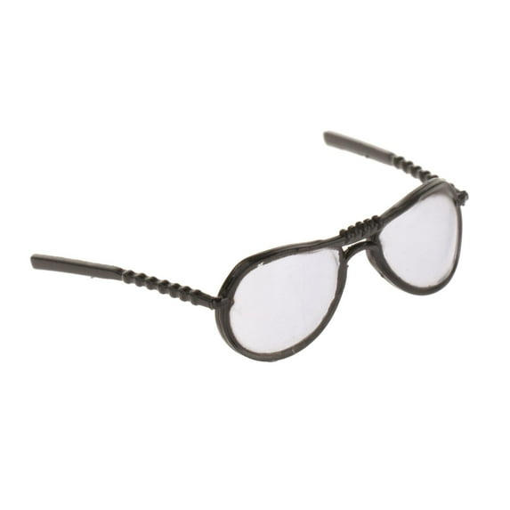 1:6 Pair of Fashion Round Alloy for 12inches Action Figures Male & Female Accessories Dress Costume - Black