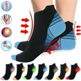 thumbnail image 1 of 15-20 mmHg Compression Running Ankle Socks Low Cut(1/2/3/6 Pairs) for Men & Women-Athletic Fit, 1 of 8