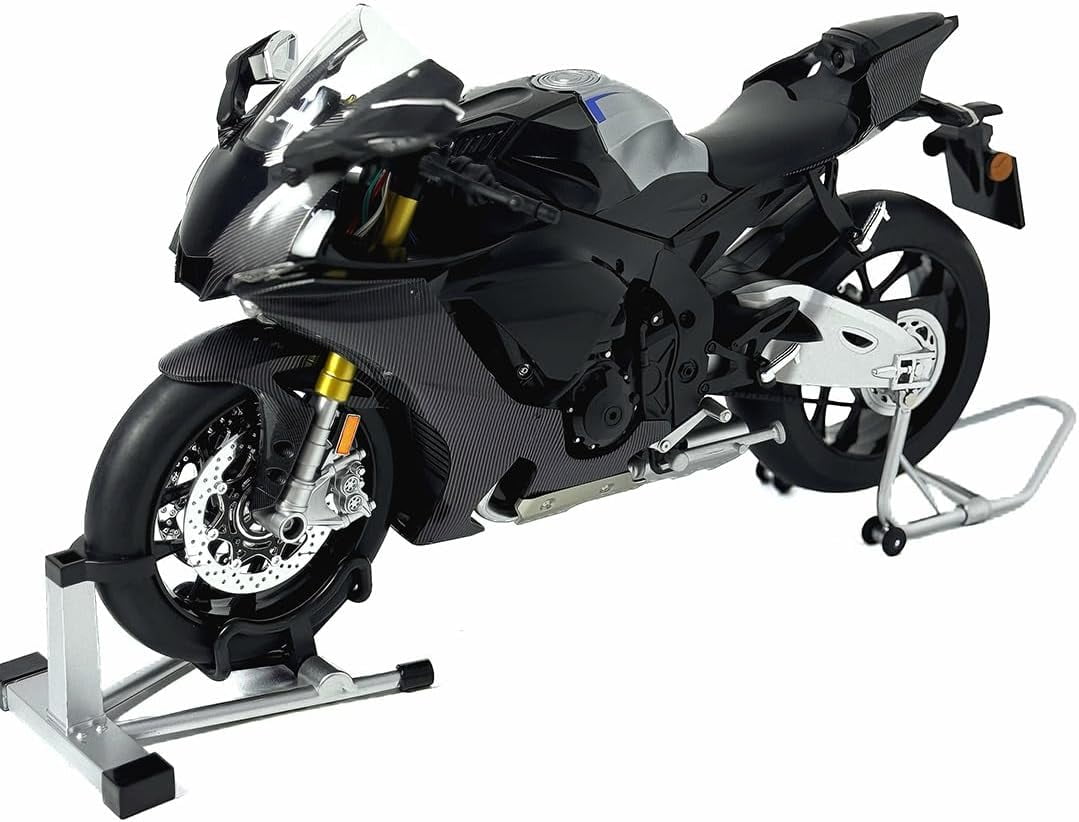 1/6 Scale Alloy Dynamic RC Motorcycle, Realistic Simulation RC Dirt Bike with Ignition System, Smoke Spray, Light & Sound, Sports Style Collectible Gift