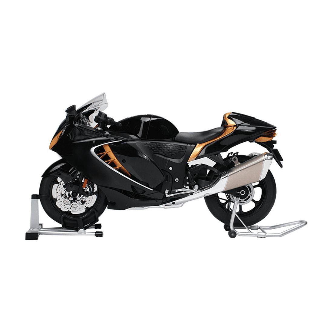 1/6 Scale Alloy Dynamic RC Motorcycle, Realistic Simulation Sports RC Dirt Bike with Ignition Sound, Exhaust Smoke Effects & Light-Up Functions for Adults