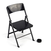 1/6 Scale Black Foldable Chair for 12 Action Figure Accessories Dollhouse Decoration Miniature Furniture