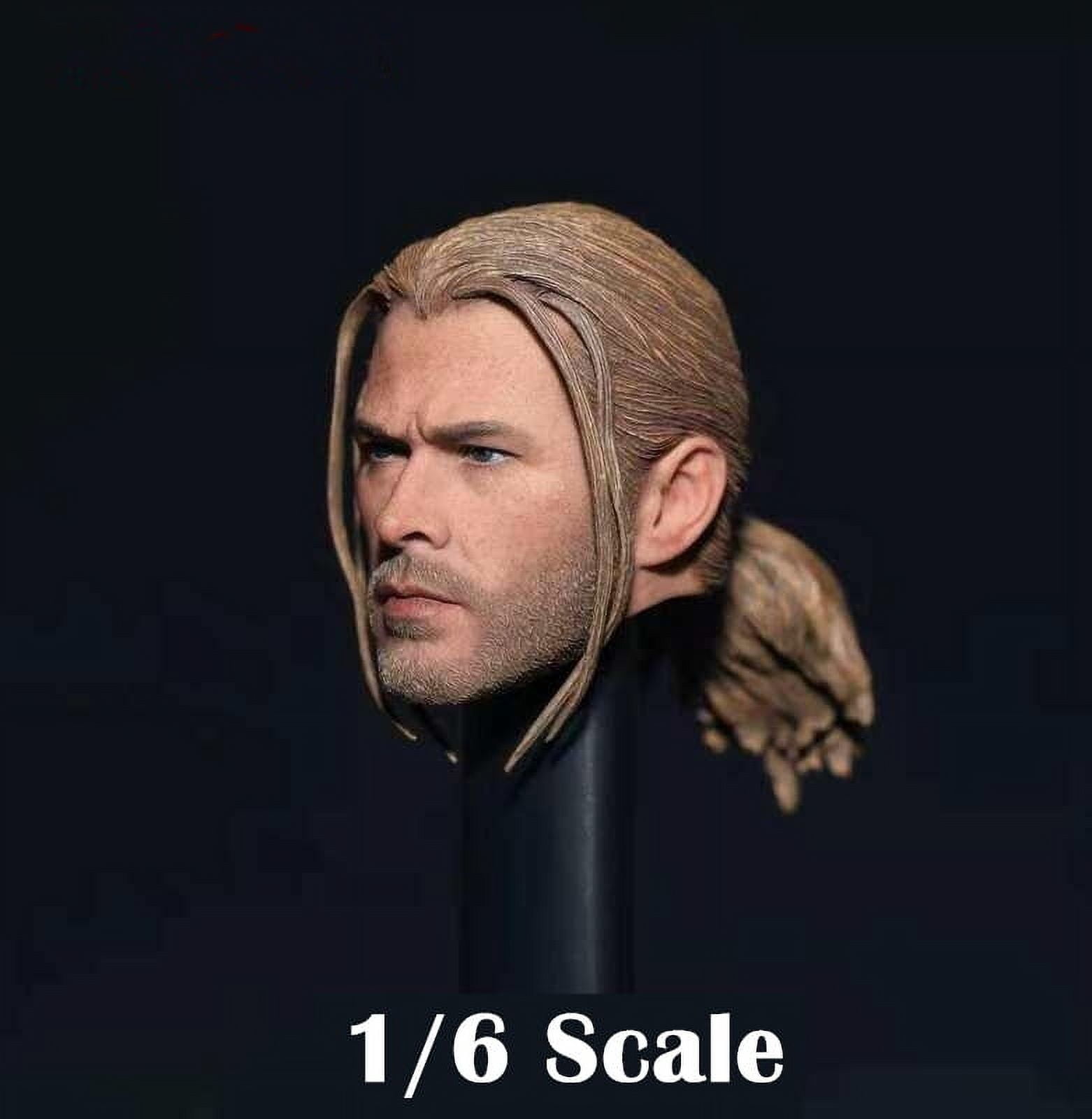 1/6 Scale Braids Thor Head Sculpt for 12 inch Male Action Figure Body Toy