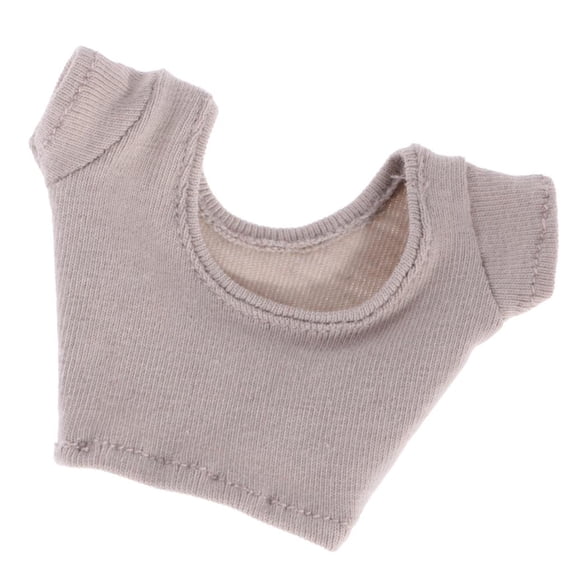 1/6 Scale Crop Top Outfit Clothing for 12'' Female Action Figure - Gray, .