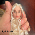 thumbnail image 1 of 1/6 Scale Daenerys Targaryen Head Sculpt For 12 inch Female Action Figure Body Doll Head Model Toys, 1 of 8