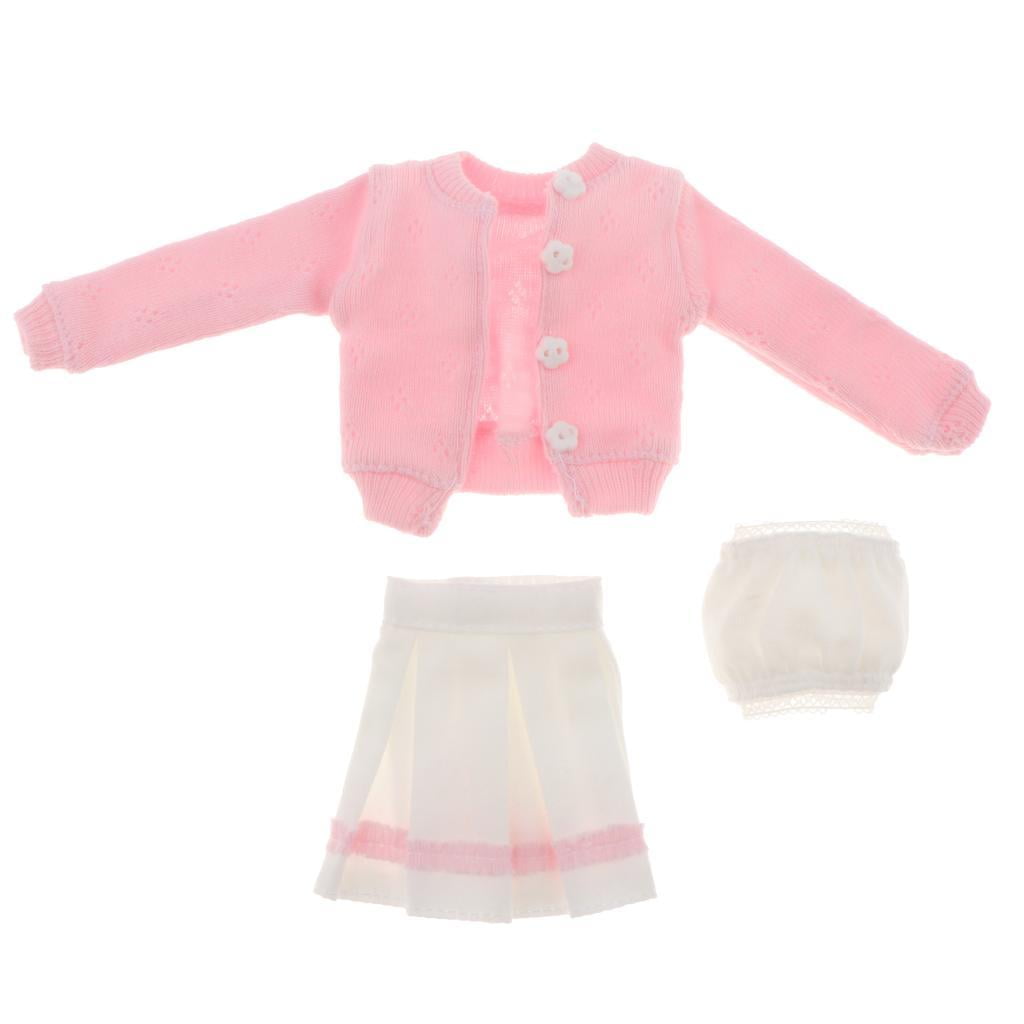 1/6 Scale Female Doll Clothing, Female Shirt Set, Figure Doll Clothes for  12inch Women Figures Pink 