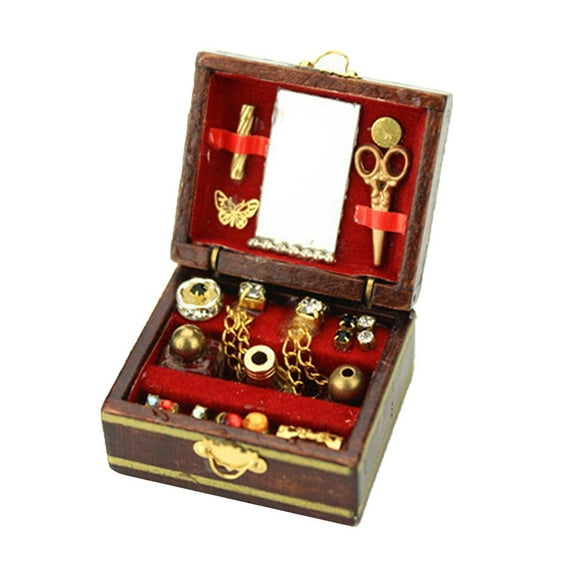 1//6 Scale Dollhouse Miniature Jewellery Case Furniture Room Accessories