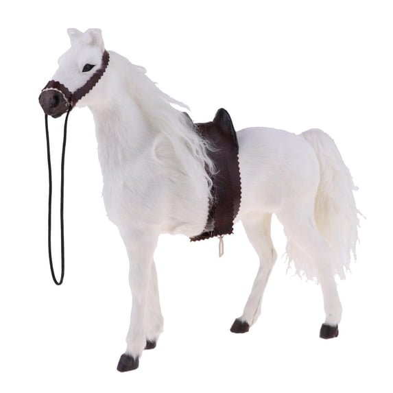 1/6 Scale Soldier Scene War Horse Model for 12inch Action Figures TTL , White
