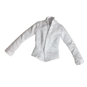 1/6 Scale White Long Sleeve Shirt Top Clothes for 12 inch Action Female Body