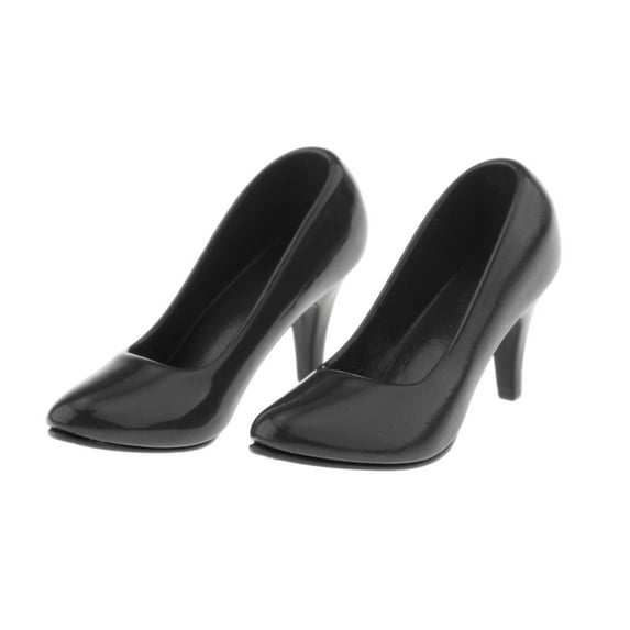 1/6 Womans Fashion High Heel Pump for 12inch Figures Black