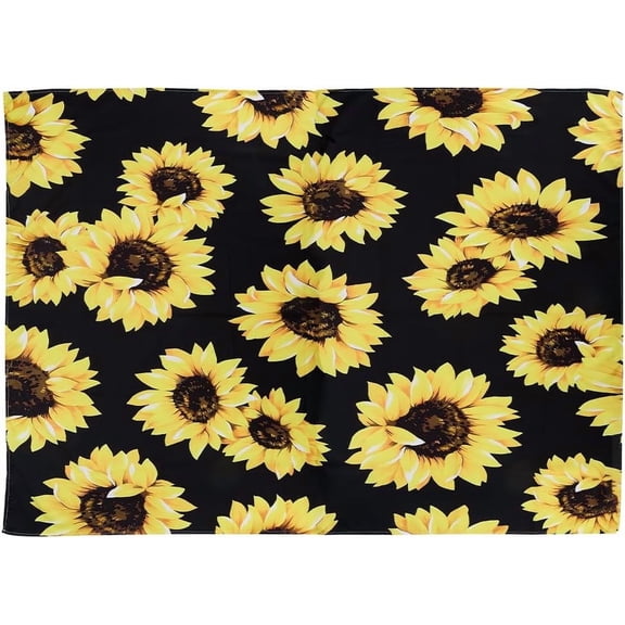 1.6 Yards Wide Sunflower Fabric by The Yard Floral Tapestry Wall 39 inch Long Floral Upholstery Fabric Flower Print Decor Fabric Wall Tapestries for Bedroom DIY Sewing Decor diy