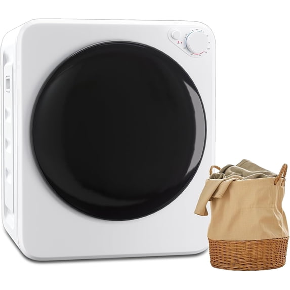 1.6 cu.ft Portable Clothes Dryer with 5 Modes, 800W Compact Dryer with Stainless Steel Tub, Auto Stop & Easy Control Small Dryer Machine, Ideal for Laundry, Apartments, Dorms, RVs, White