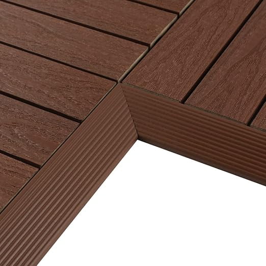 1/6 ft. x 1 ft. Quick Deck Composite Deck Tile Inside Corner Fascia in California Redwood (2-Pieces/Box)