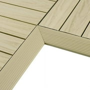 1/6 ft. x 1 ft. Quick Deck Composite Deck Tile Inside Corner Fascia in Sahara Sand (2-Pieces/Box)