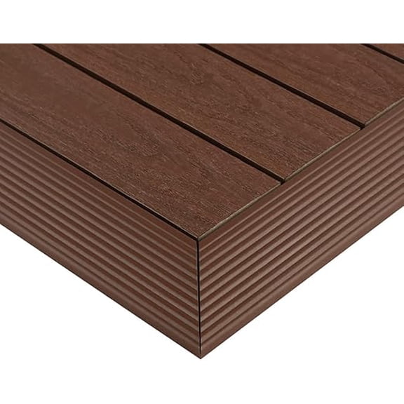 1/6 ft. x 1 ft. Quick Deck Composite Deck Tile Outside Corner Fascia in California Redwood (2-Pieces/Box)
