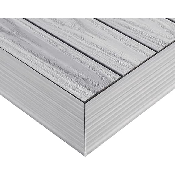 1/6 ft. x 1 ft. Quick Deck Composite Deck Tile Outside Corner Fascia in Icelandic Smoke White (2-Pieces/Box)