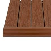 1/6 ft. x 1 ft. Quick Deck Composite Deck Tile Straight Fascia in Honduran Mahogany (4-Pieces/Box)