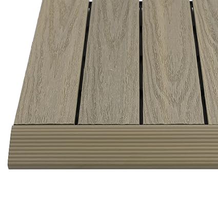 1/6 ft. x 1 ft. Quick Deck Composite Deck Tile Straight Fascia in Roman Antique (4-Pieces/Box)