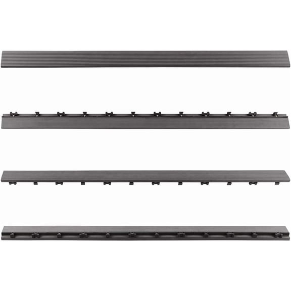 1/6 ft. x 3 ft. Quick Deck Composite Deck Tile Straight Fascia in (2-Pieces/Box) (Westminster Gray)