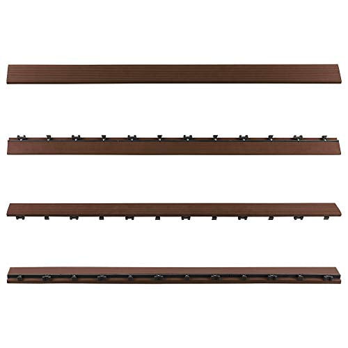 1/6 ft. x 3 ft. Quick Deck Composite Deck Tile Straight Fascia in Brazilian Ipe (2-Pieces/Box)$$Tools & Hardware Other