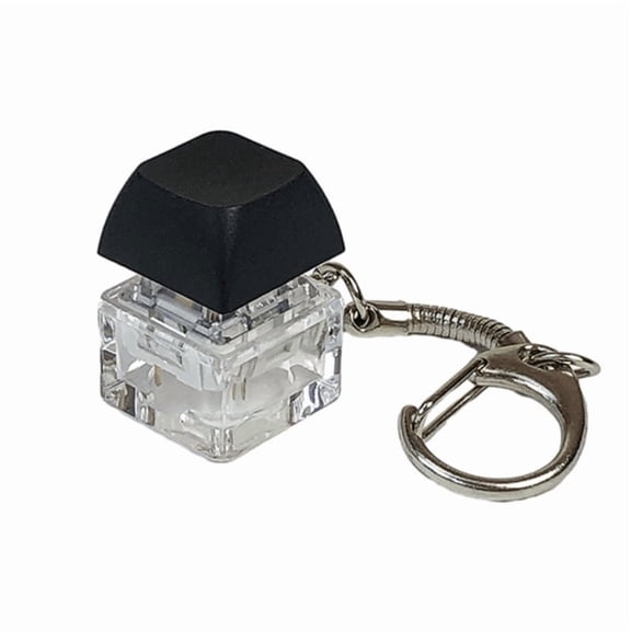 1/6 pcs Fidget Toy Keychain Versatile Stress Relief Button Keyring Mechanical Switch Key Rings Fashionable Accessories