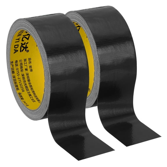 Uxcell 1.6"x0.01" Bookbinding Tape 2 Roll 11 Yard Cloth Bookbinding Repair Tape Book Binding Tape Self Adhesive Black