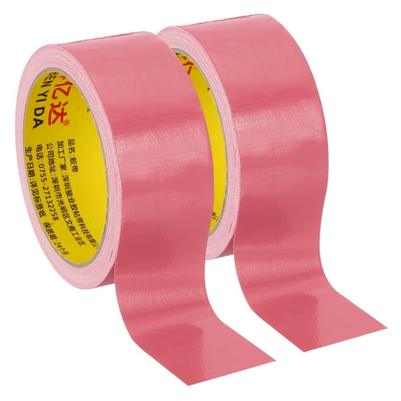 Uxcell 1.6"x0.01" Bookbinding Tape 2 Roll 11 Yard Cloth Bookbinding Repair Tape Book Binding Tape Self Adhesive Pink