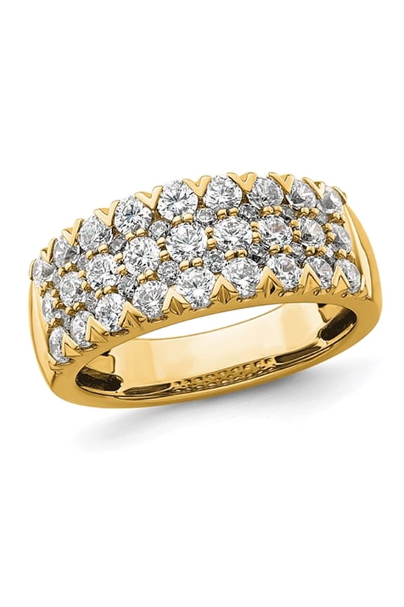 1.60 Carat (Ctw SI1-SI2, G-H) Lab-Grown Diamond Ring Band in 14K Yellow Gold (SIZE 7)