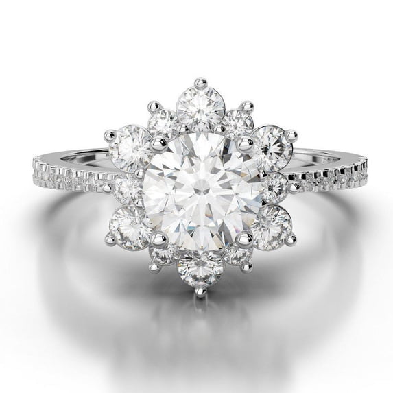 1.60 Ct Solitaire Round Diamond Wedding Rings for Ladies Solid 950 Platinum