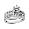 thumbnail image 1 of 1.61 Carats Prong Style Diamonds Wedding Ring & Band Set, 1 of 1