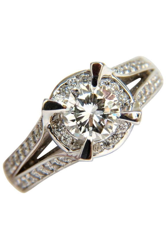 1.61CT ROUND BRILLIANT DIAMOND RAISED CROWN RING