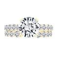 thumbnail image 1 of AFFY 1.62 Carat Round Shape White Natural Diamond Semi Mount Wedding Ring Set 18K Solid Yellow Gold Ring Size-9, 1 of 1