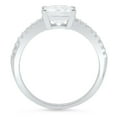 thumbnail image 1 of 1.62 ct Princess Cut Moissanite Solitaire with Accents Engagement Ring for Women in 18K White Gold, 1 of 2
