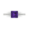 thumbnail image 1 of Clara Pucci 14K White Gold 1.62ct Amethyst Solitaire with Accents Ring, 1 of 8