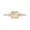 thumbnail image 1 of 1.62 ct Princess Cut Natural Morganite Solitaire with Accents Engagement Ring for Women in 18K Rose Gold, 1 of 5