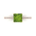 thumbnail image 1 of Clara Pucci 14K Rose Gold 1.62ct Peridot Solitaire with Accents Ring, 1 of 8