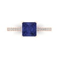 thumbnail image 1 of Clara Pucci 14K Rose Gold 1.62ct Tanzanite Solitaire with Accents Ring, 1 of 8