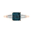 thumbnail image 1 of Clara Pucci 14K Rose Gold 1.62ct LondonBlueTopaz Three-Stone Ring for Women, 1 of 7