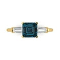 thumbnail image 1 of Clara Pucci 14K Yellow Gold 1.62ct LondonBlueTopaz Three-Stone Ring, 1 of 7